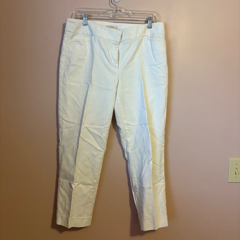 💚LOFT Julie White Cropped Pants